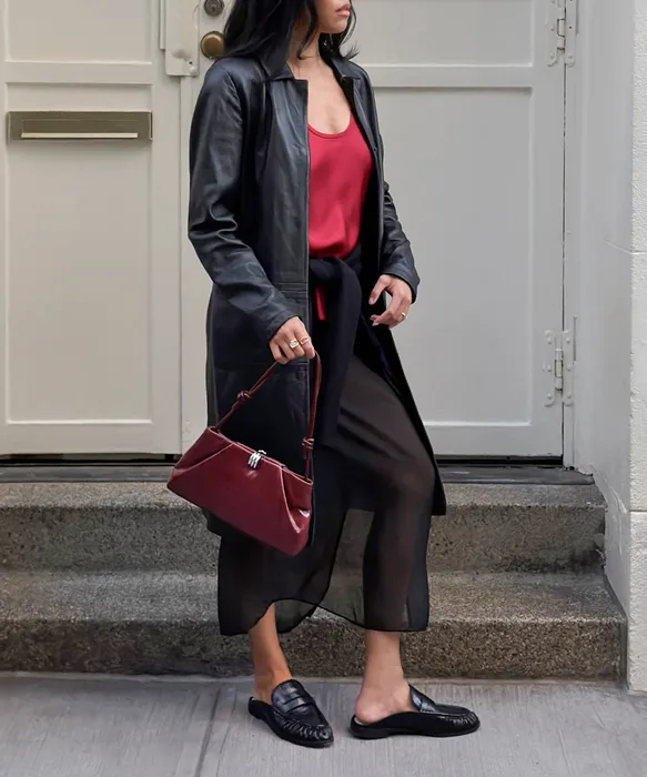 BETZY Midnight Crinkle Patent Closed-Toe Slip-On Loafers — view 4