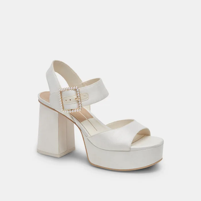 Bobby Pearl White Pearl Heels — view 4