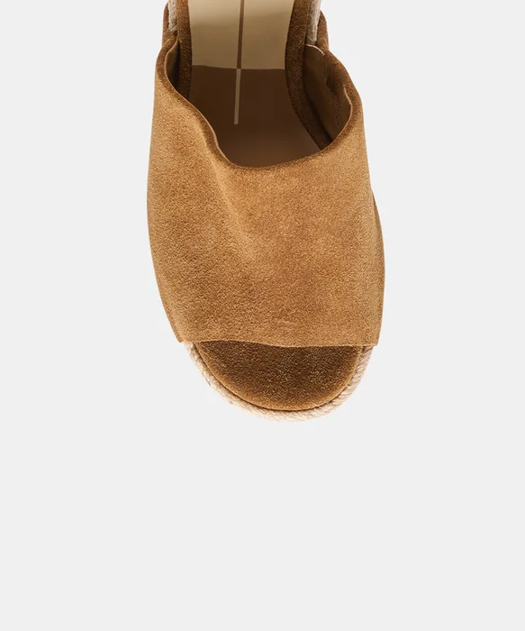 BOHDI ESPADRILLE Lt Brown Suede Platform Heels — view 4