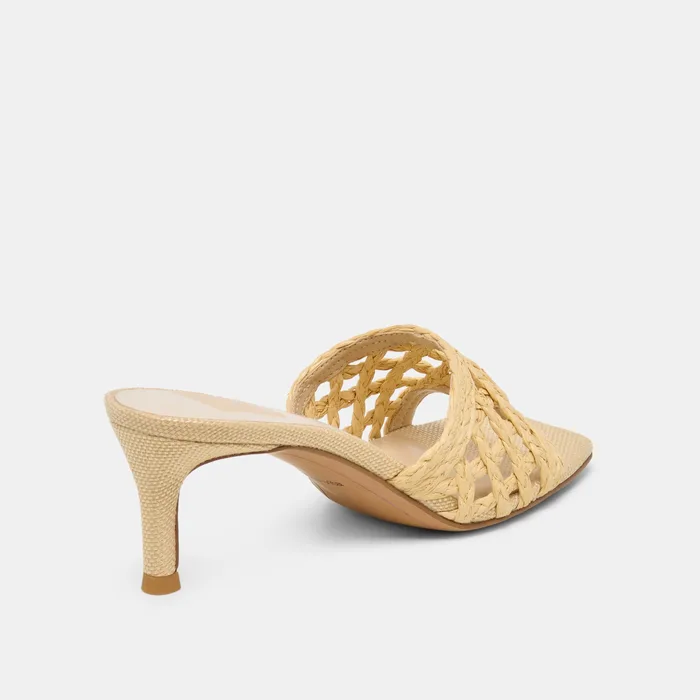 Bowen Lt Natural Raffia Heels — view 6