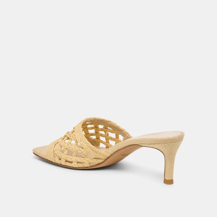 Bowen Lt Natural Raffia Heels — view 8