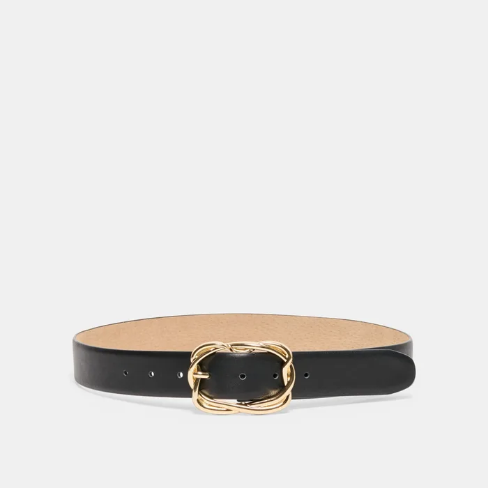 Braided Black Gold Buckle Belt — view 2