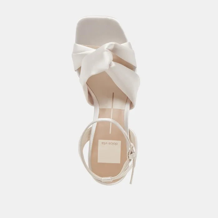 Brenna Ivory Satin Heels — view 11