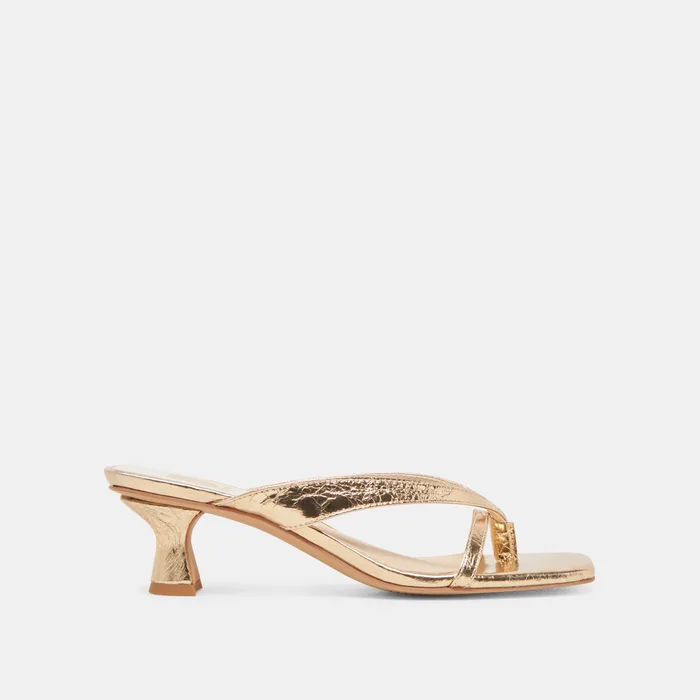 BREVEL HEELS GOLD DISTRESSED LEATHER — view 2