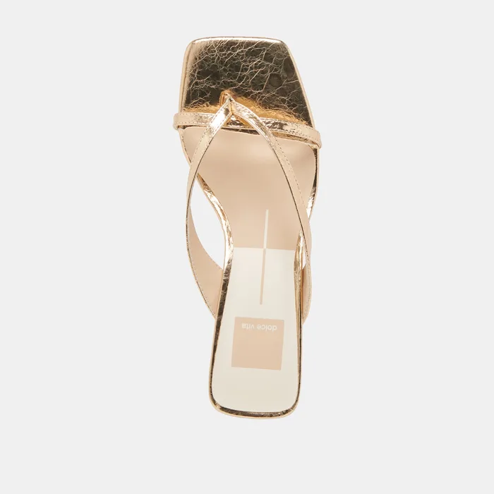 BREVEL HEELS GOLD DISTRESSED LEATHER — view 10