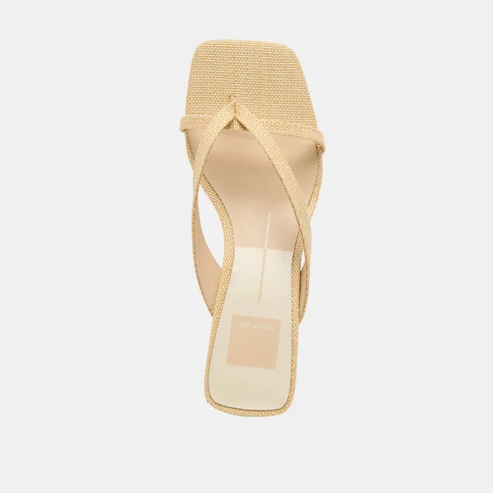 Brevel Natural Raffia Heels — view 10