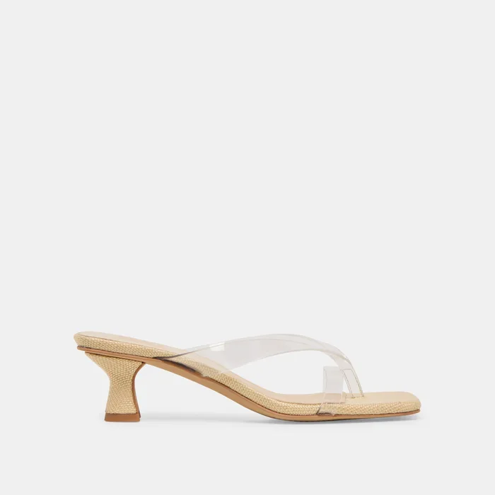 Brevel Vinyl Wide Crystal Jelly Heels — view 2