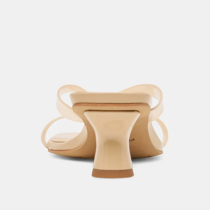 Brevel Vinyl Wide Praline Jelly Heels — view 8