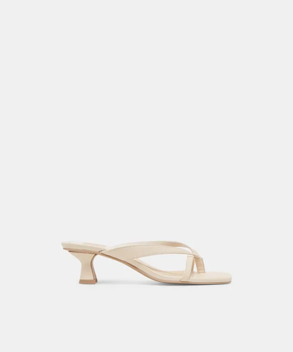 Brevel Wide Bone Leather Heels — view 2