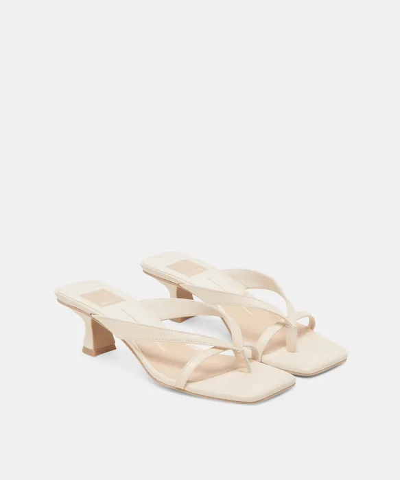 Brevel Wide Bone Leather Heels — view 3