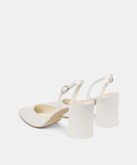 CAREL HIGH HEELS TRUE WHITE SATIN