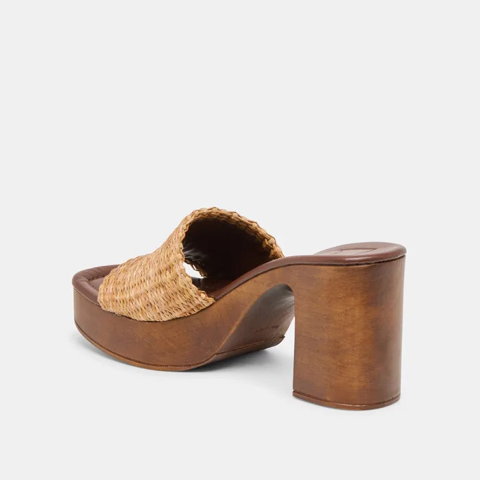 Celest Natural Raffia Heels — view 8