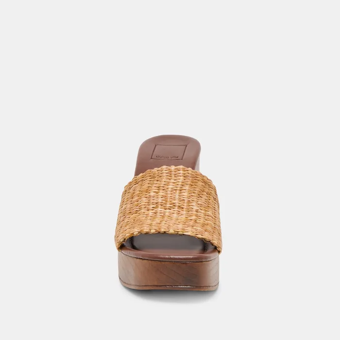 Celest Natural Raffia Heels — view 9