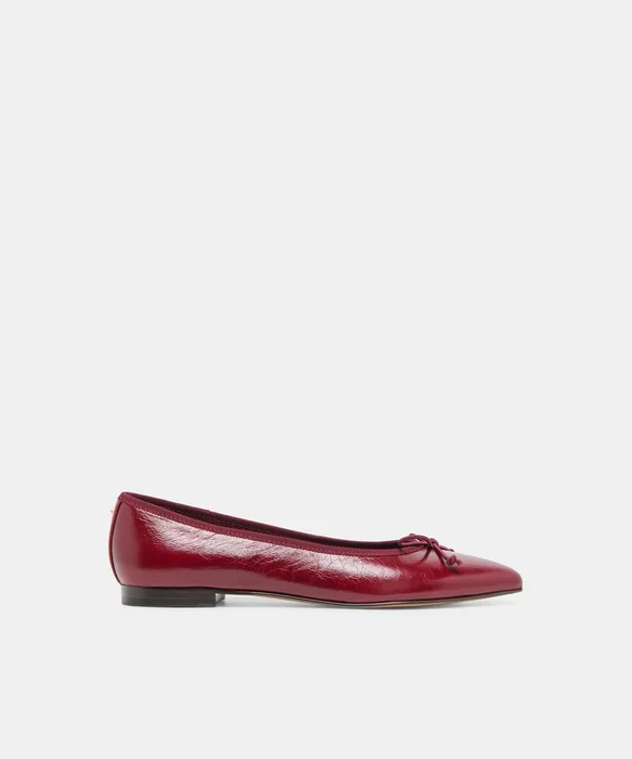 CELIO Garnet Leather Pointed Closed-Toe Ballet Flats — view 2