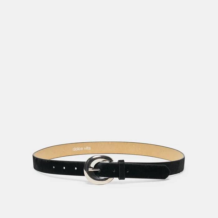 Chunky Curved Black Buckle Belt — view 2