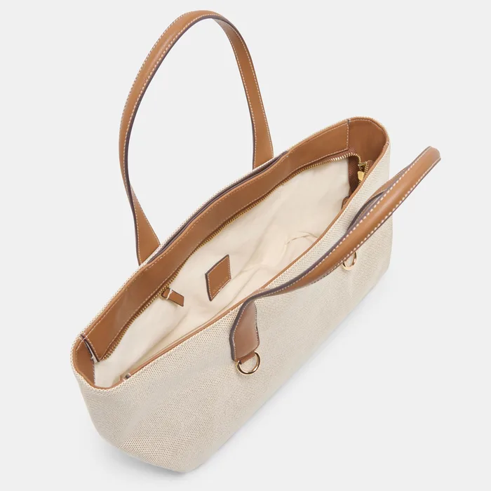 CLARINA Natural Canvas Shoulder Bag — view 4
