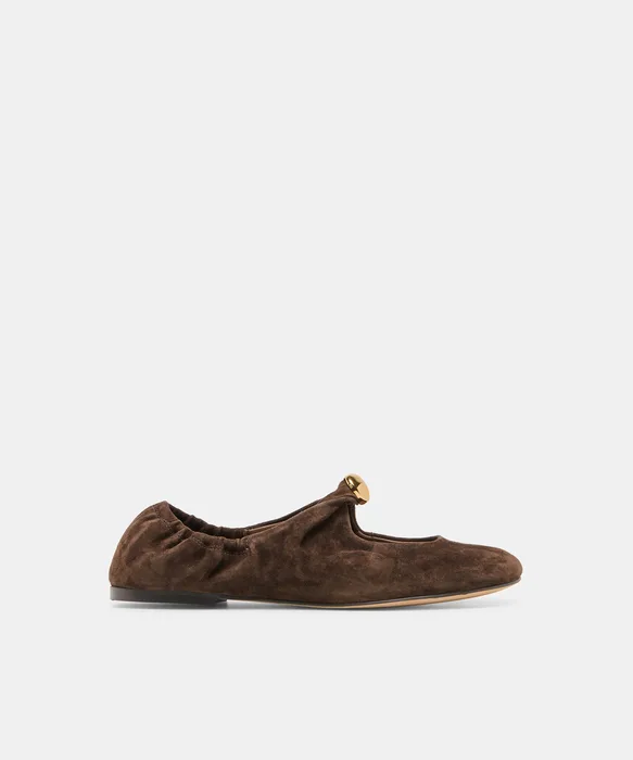 Cornel Dk Brown Suede Flats — view 2