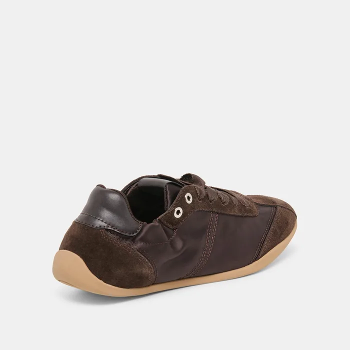 Dakoda Dk Brown Satin Sneakers — view 4