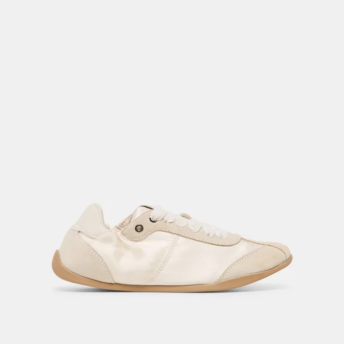 Dakoda Off White Satin Sneakers — view 2