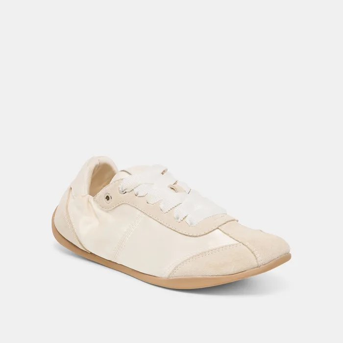 Dakoda Off White Satin Sneakers — view 4
