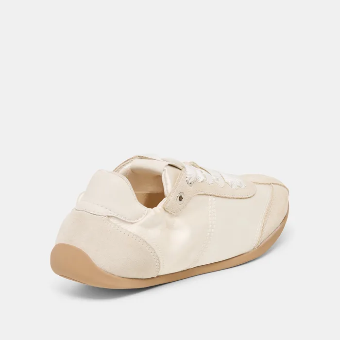 Dakoda Off White Satin Sneakers — view 6