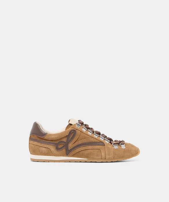 DEACON Lt Brown Suede Lace-Up Sneakers — view 2