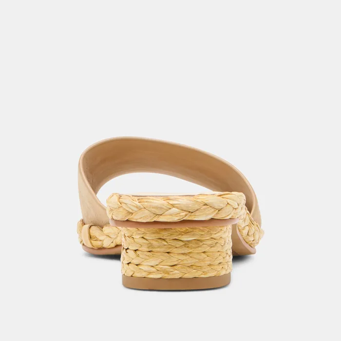 Dixi Wide Camel Suede Sandals — view 8