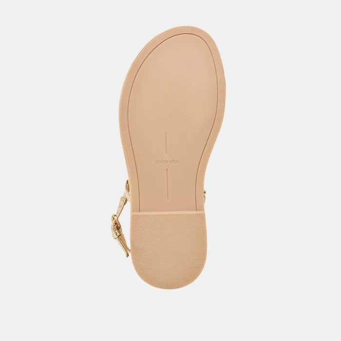 DOM SANDALS GOLD DISTRESSED LEATHER