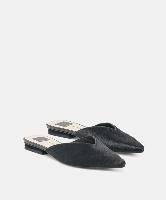 ELM Nero Calf Hair Flats — view 3