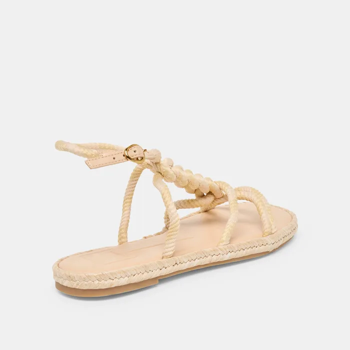 ELYANA Natural Multi Rope Raffia Strappy Sandals — view 6