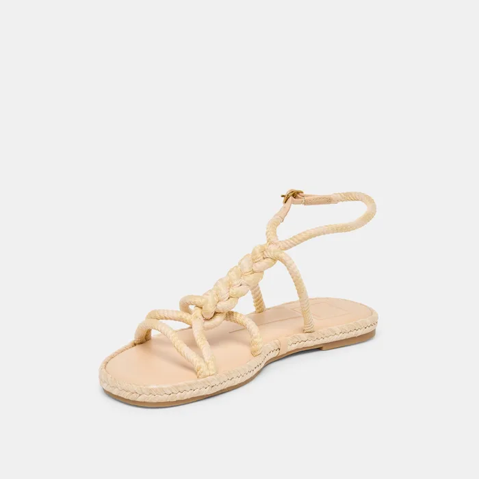 ELYANA Natural Multi Rope Raffia Strappy Sandals — view 7