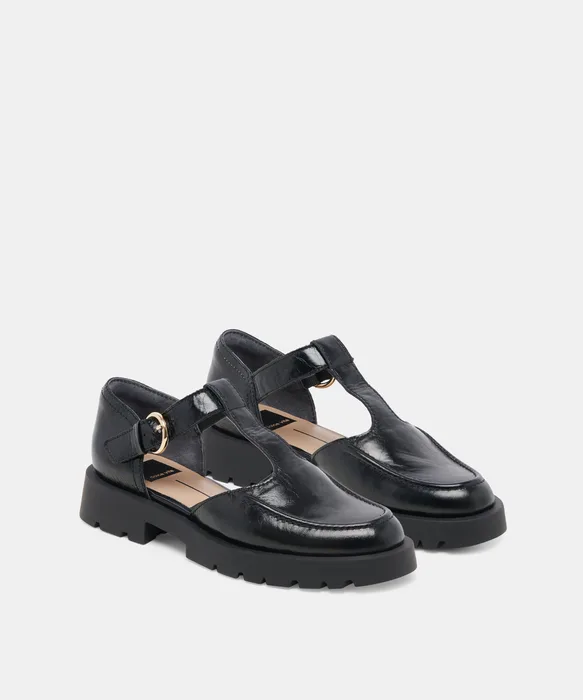 EMILIO FLATS MIDNIGHT CRINKLE PATENT LEATHER — view 3