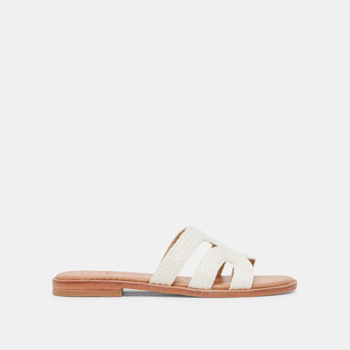 EMON SANDALS WHITE RAFFIA — view 2