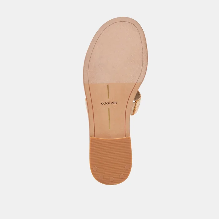 EMON WIDE SANDALS LT NATURAL RAFFIA