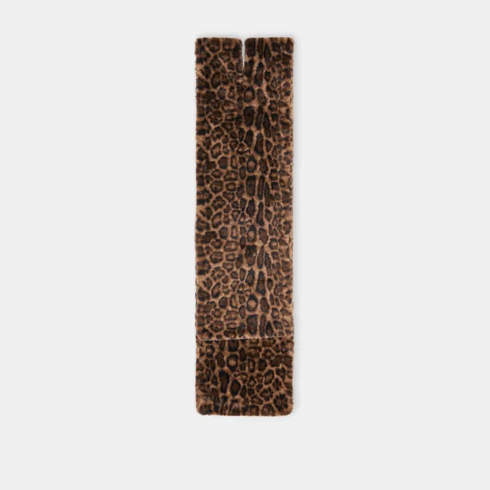 FAUX FUR SCARF LEOPARD