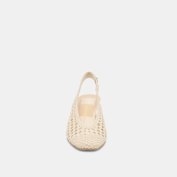 Fawne Creme Woven Stella Heels — view 7