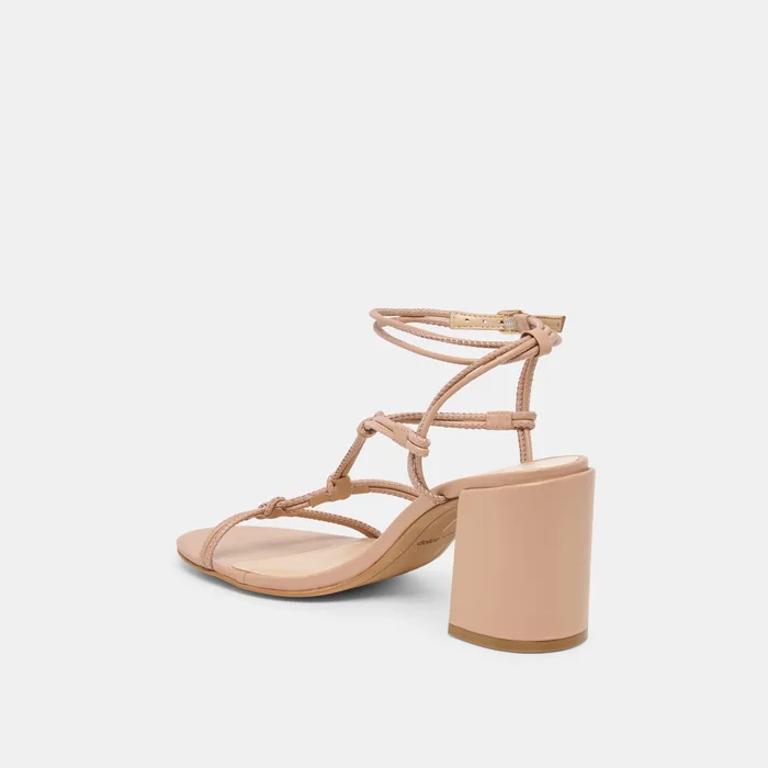 Fizzy Lt Tan Leather Heels — view 6