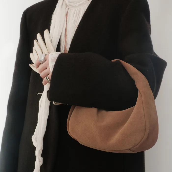Frankie Brown Suede Handbag — view 6
