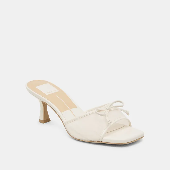 Galen White Tulle Heels — view 4