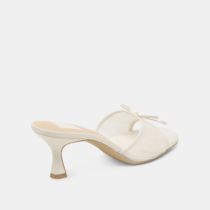Galen White Tulle Heels — view 6