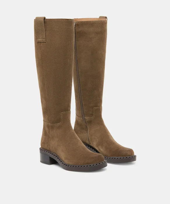 Glory H2O Waterproof Olive Suede Boots — view 3