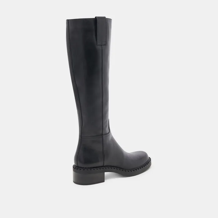 Glory H2O Waterproof Black Leather Extra Wide Calf Boots — view 5