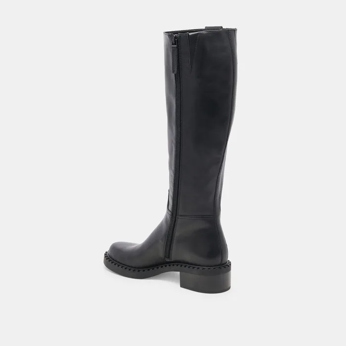 Glory H2O Waterproof Black Leather Extra Wide Calf Boots — view 7