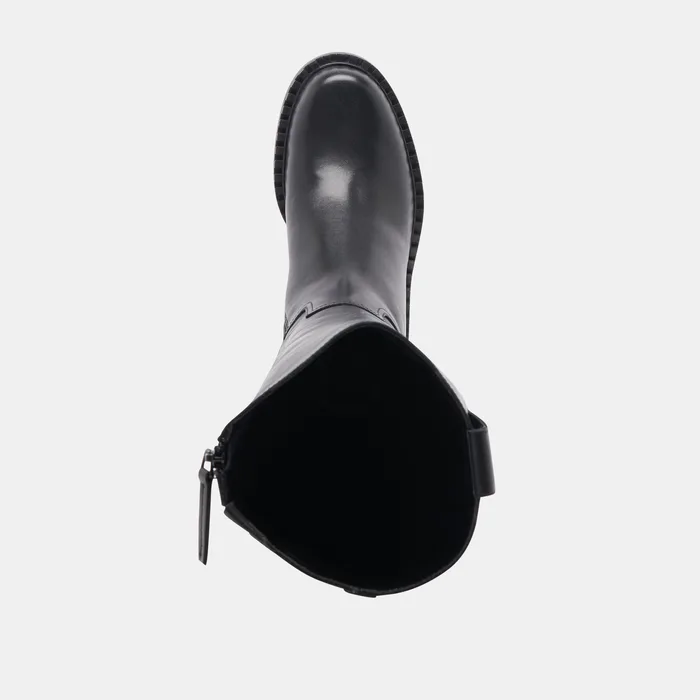 Glory H2O Waterproof Black Leather Extra Wide Calf Boots — view 10