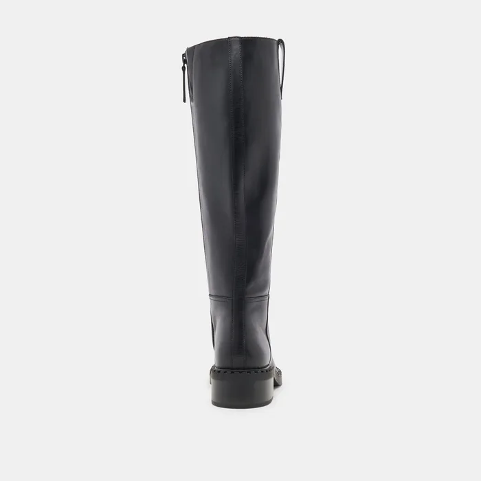 Glory H2O Waterproof Black Leather Wide Calf Boots — view 11