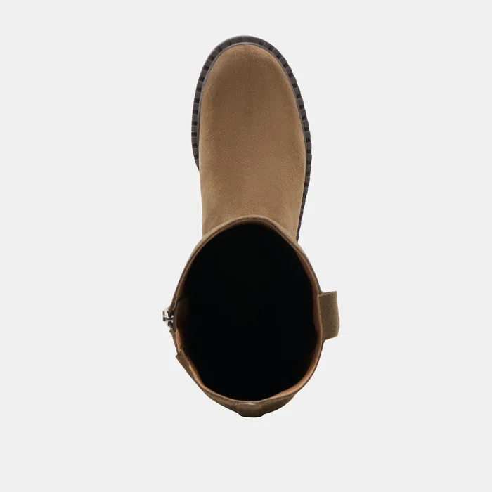 Glory H2O Waterproof Olive Suede Wide Calf Boots — view 9