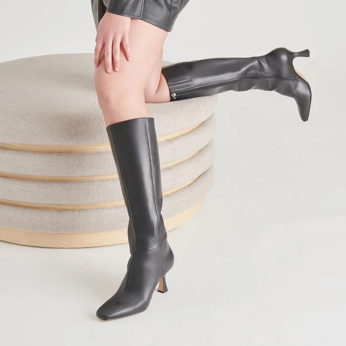Gyra Black Leather Boots — view 5
