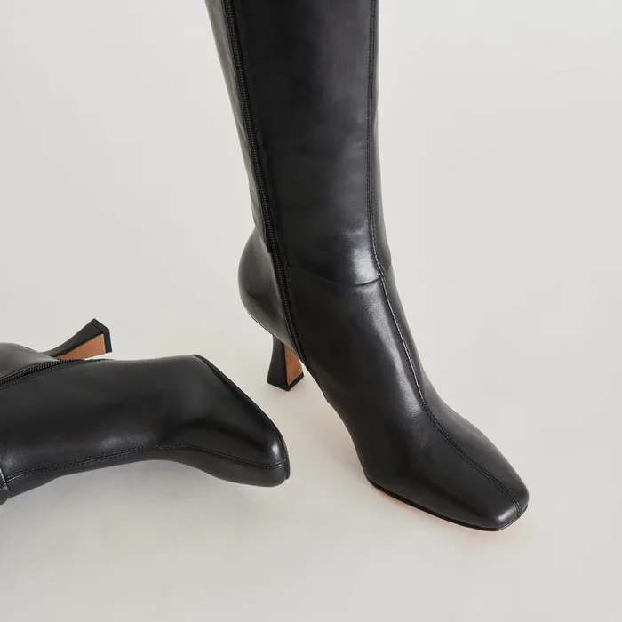 Gyra Black Leather Boots — view 12