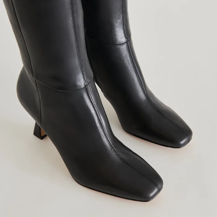 Gyra Black Leather Boots — view 17
