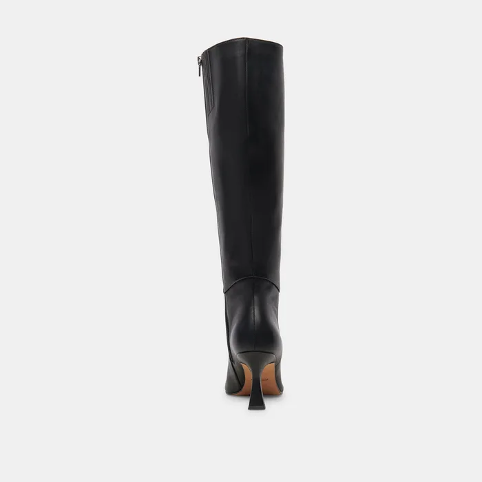 Gyra Wide Calf Black Leather Boots — view 20